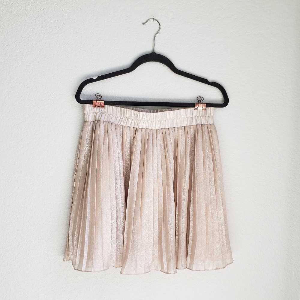 Ark & Co | Champagne Pleated Skirt